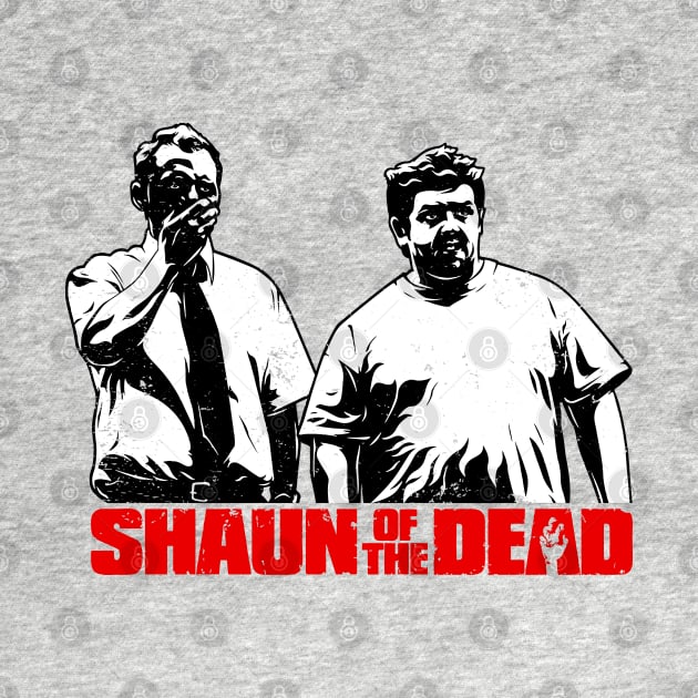 Shaun Of The Dead Distressed Stencil Style by CultureClashClothing